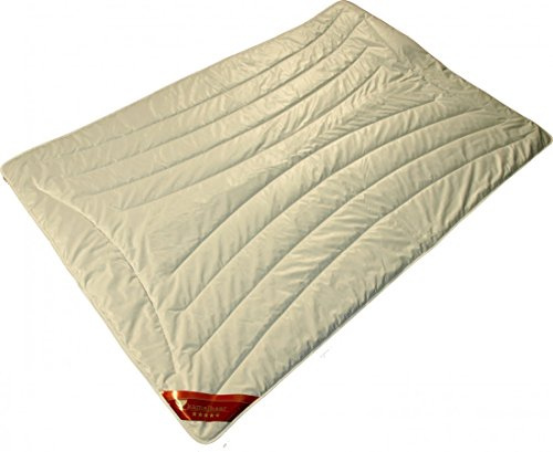 Garanta Trio-Warm Bettdecke 155 x 220 cm - Warme Trio Winter Kamelhaar Decke 2300 g - Bezug Premiumbatist Aloe Vera (100% Baumwolle)