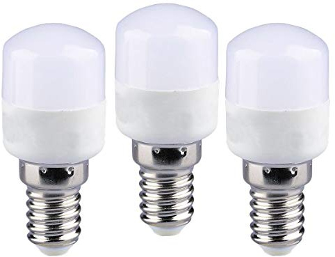LEDLUX 3 Pezzi Lampadina LED E14, Bianco Caldo 3000K, Lampade LED E14, Tubolare T26, 2W 180 Lumen 220V, Per Cappa Da Cucina Frigorifero Microonde