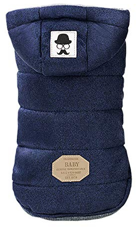 Cappotto per Cani Vestiti Felpa con Cappuccio Cappotti per Il Freddo Abbigliamento Caldo Inverno Spessa Giacca Accogliente per Cani di Piccola Taglia