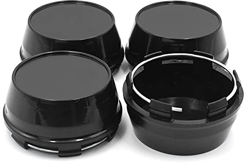RhinoTuning 4 Stück Radnabenkappen AVID.1 für Nabendeckel OD 66 mm ID 61 mm, chwarz Radnabenabdeckung Geeignet für Rad, Felgendeckel