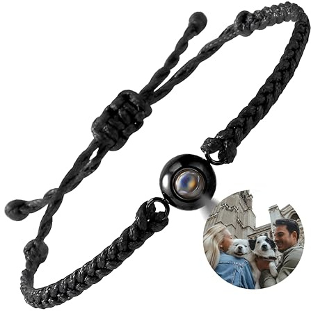 EMIRISTIC Pulsera personalizada con foto interior – Regalo único para pareja, familia, amigos o aniversario