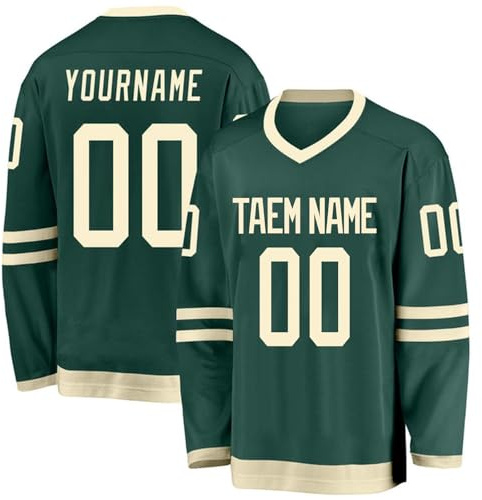 Maillot de Hockey personnalisé,Concevez Votre Maillot de Hockey personnalisé avec Votre nom/équipe/numéro, Maillot de Hockey avec nom adapté aux Cadeaux pour Enfants et Adultes Style 6 KAN0827A