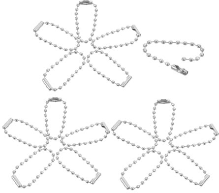 SEWOART 100 Pezzi Catene Perline Decorative in Ferro Argento per Progetti Creativi Connettori Sfera Versatile Accessorio Fai da Te per Principianti e Artigiani Esperti