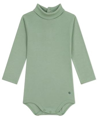 Petit Bateau Body bébé col roulé en coton uni
