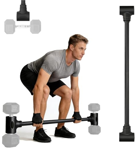 DFENG Barre Convertisseur D'haltères Polyvalente, Barre D'haltérophilie Réglable Universelle, Adaptateur Pour Haltères Pratique, Capacité 80 Kg, Convient Pour Maison et Salle de Sport