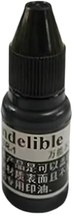 Black Waterproof Golf Ball Stamp Ink,Oil Based Stamp Ink Refill,5ml Golf Ball Marker Stamp Refill for Craft & Daily Stamping,Ink Bottle for Personalised Golf Balls,Golf Ball Stamper,Stamp Marker