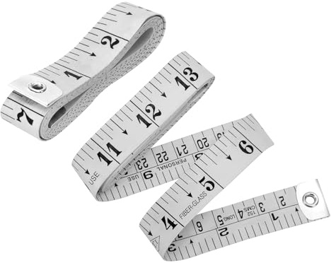 Mega Deals Dual Sided Measure Tape (pack of 2) Appropriate for Measuring Body Cloth Sewing Tailor Inches Tape One Side in Centimeters/Other Side in Inches White Colour Measuring Tape 150CM/60 Inches