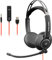 Bluestork MC 401 USB/3.5mm Cuffie per PC con Cavo,Suono Stereo,Microfono Rotante Con Cancellazione Del Rumore,Ultra Comfort,Controllo Del Volume - Cuffie Professionali Leggere Ideali Per Il Telelavoro