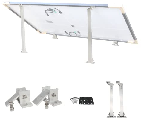ZINNZGREEN Solarpanel Halterung | Aufständerung für Solarmodule |Photovoltaik Aufständerung | Montageset | Solar Dachhalterung| 39cm ~ 67cm individuell verstellbar | Flachdach, Wand, Wohnmobil