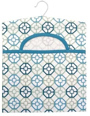 100% Cotton Peg Bags with Hanging Hook (30 x 33 cm) (Geometric)