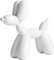 CZ-XING Escultura de Perro Globo Creativo, Escultura de Arte Animal Artesanal de Resina Retro, Escultura de decoración de diseño Moderno, Estatua de decoración de Perro Globo Sala (Blanco)