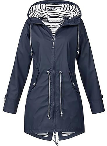 Generisch Regenjacke Faltbar Regenponcho Wasserdicht Outdoor Sportjacke Mantel Leicht Jacke Sportjacke ReißVerschluss Regen Parka Jacke für Camping, Jagd, Angeln, Outdoor, Regenponcho S-5XL