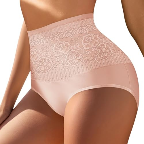 Culotte Gainante Femme Sculptantes Taille Haute sous-Vêtements Invisibles Slips sans Coutures Respirable Confortable Forme Naturelle Invisible Shapewear Culottes Tanga pour Travail Soirée