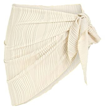 ZAFUL Textured Tie Side Beach Sarong OneSize 4-Light Coffee