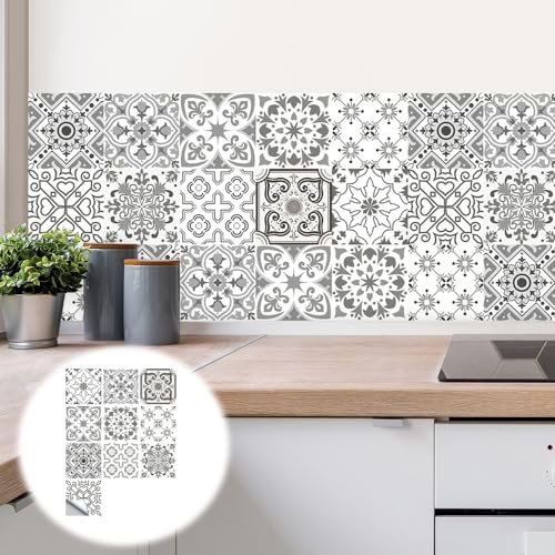 SSyang 20 pegatinas para azulejos de cocina y baño, adhesivo impermeable PVC autoadhesivo, decoración marroquí