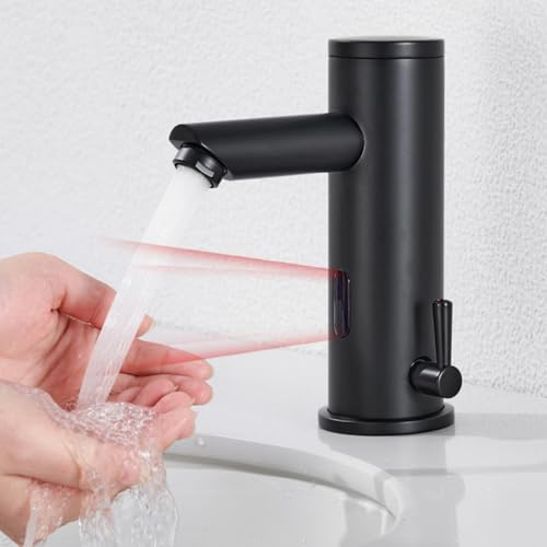 Auralum robinet automatique sans contact avec capteur infrarouge intelligent, robinet infrarouge mitigeur pour eau chaude et froide – Hygiénique, Économie d'eau et Durable