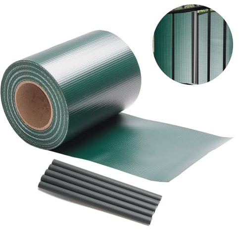 Hebitod Tiras de protección visual, 50 m, protección visual de PVC, valla de jardín para valla de jardín, balcón, tiras de protección visual para vallas dobles, láminas de protección visual contra el