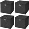 StickandShine 4er Set Schwarz Faltbox 28 x 28 x 28 cm Aufbewahrungsbox faltbar mit Deckel