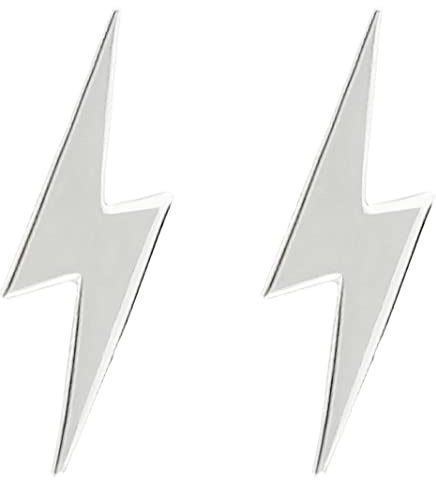 ENTREPLATA Ohrringe aus 925er Sterlingsilber mit großem Blitz, Rayo, Sterling Silber, Silberfarben