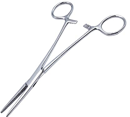 Alicates Rectos de Acero Inoxidable,Alicates para Pescar,Mascota Perro Gato Pinzas de Pelo,Cabeza Recta,Diseño de Diente de Sierra,Inoxidable,12.5 cm