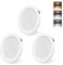 KYOTECH LED Einbaustrahler 230V 4W G4 3 Farbtemperatur 3000K/4000K/6000K Möbel Einbaustrahler IP44 Möbeleinbauleuchte unterbauleuchte für Küche Bohrloch 55-58mm und 20mm Flache weiß-3er Set