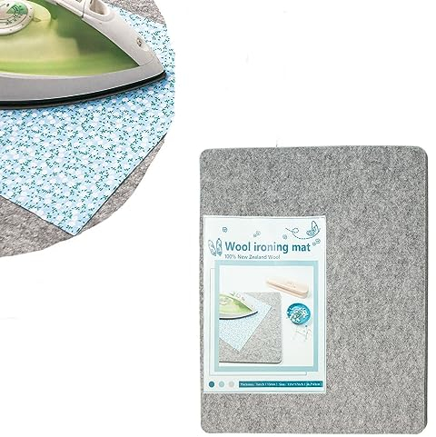 zalati Tappetino in feltro di lana per trapuntatura e stiratura, portatile, facile da premere, mantiene il calore per progetti di cucito, 34,3 x 43,2 cm