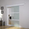 BaraSh Schiebetür Glas und Aluminium 178 cm Silbern TüRen Mit Zarge SchiebetüR Glas GlasschiebetüR Komplettset