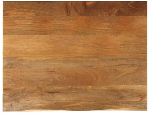 vidaXL Tischplatte, Holzplatte mit Baumkante, Massivholzplatte für Esstisch Couchtisch, Ersatztischplatte, 110x80x3,8cm Massivholz Mango