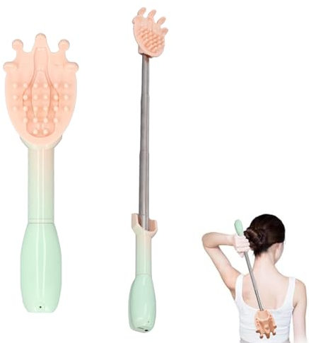 Rascador de Espalda, Rascador de Espalda Extensible Eléctrico para Hombres y Mujeres, Herramienta de Masaje Portátil para Aliviar los Arañazos en la Espalda y el Cuerpo,