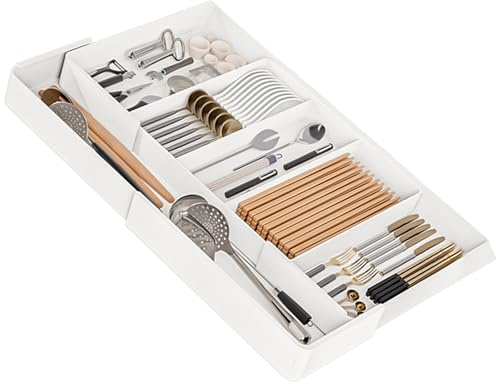 Geavonyg Cajón Práctico De Sortor Clasificación Cocina Insertar La Organización para Cucharas Y Diseños Ahorro Espacio Cortador