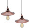 HTRUIYATY 2er Pack Vintage Pendelleuchte Beleuchtung Suspension Industrie Lampenschirm Retro E27 Deckenleuchte Rost Hängelampe Ø26 cm
