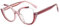 kachawoo Halb randlose Vintage Mode Gläser Rahmen Cat Eye Große rahmenlose blaue Licht Eyewears Elegante Brillen für Frauen 2023 (purple red frame)