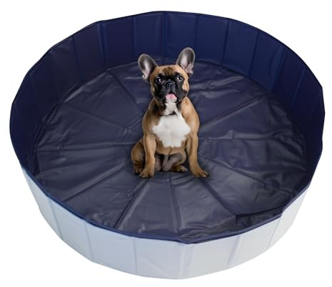 EZwhelp Vikbar hundpool – hopfällbar pool för hundar, valpar – bärbar, robust, platsbesparande – perfekt för bad och valpning, vårdlösning – 122 cm diameter, 30 cm höjd