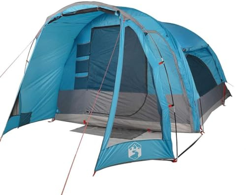 vidaXL Tenda Familiare per 6 Persone Blu Impermeabile, Tenda, Tenda da Esterno, Tenda per 6 Persone, Tenda da Giardino, Tenda Impermeabile