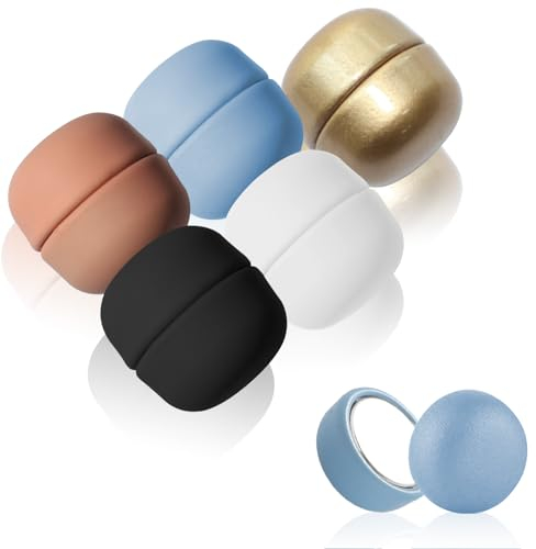 HANIUTTY 5 Pairs Beidseitig Hijab Magnet Stark, Magnetische Hijab Nadeln Hijab Magnet Pins Magnetknöpfe Ohne Nähen Hijab Kopftuch Hijab Nadeln Magnetbrosche für Damenschals und Kleidung