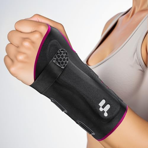 Fitomo Ultra Thin Carpal Tunnel Wrist Brace, Breathable Yoga Fabric with S-Splints for Pain Relief, Tendonitis, Typing & Sleeping, Injury Recovery (Left Hand, S)
