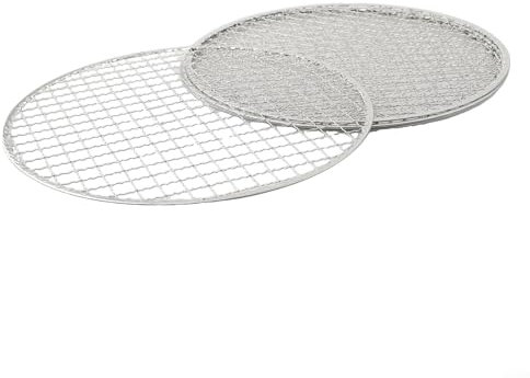Gdfnmogo Paquete de 5 rejillas redondas de alambre para parrilla, parrilla de hierro para asar, barbacoa, malla para barbacoa, resistente a altas temperaturas, sin óxido para picnics y camping (25 cm)
