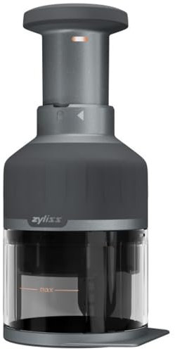 Zyliss Zick Zick 3 Manual Food Chopper, Manual Vegetable Slicer and Dicer with Stainless Steel Blade, for Veg, Onions, Nuts, Herbs and More