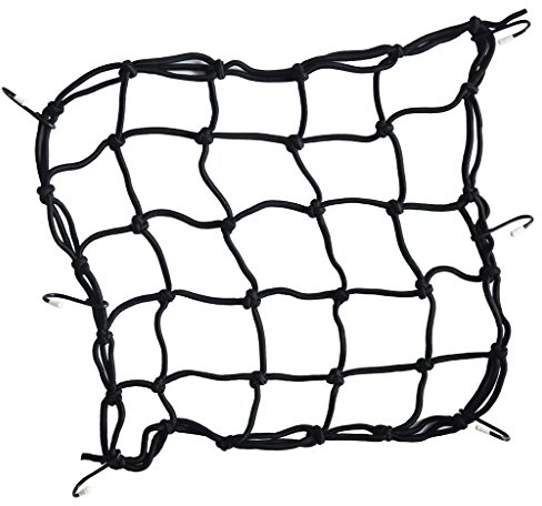 UPANBIKE 11.8*11.8 Motorcycle Bike 6 Hooks Hold Down Bungee Carrier Cargo Net Stretch Web Mesh Gas Luggage Helmet