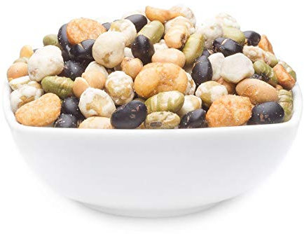 1 x 5kg Snack aus Edame Soja Saubohne und Erbsen geröstet gesalzen mit 28% Protein vegetarisch vegan laktosefrei