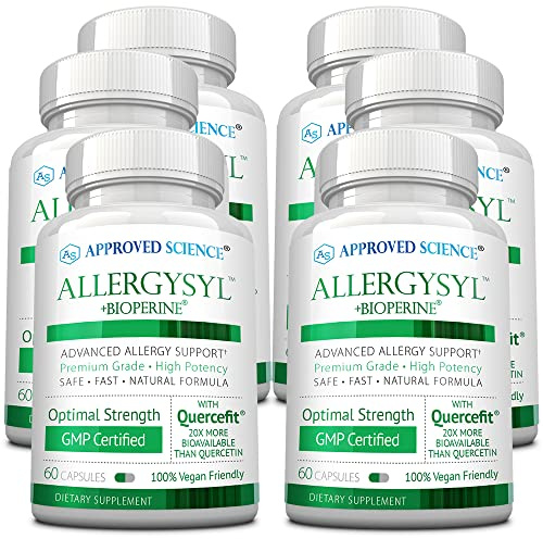 Approved Science Allergysyl - Lower Intensity of Seasonal Allergies, Boost Immunity, Rich in Antioxidants - Vegan Friendly - 360 Capsules - Made in USA