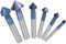 Foret à Chanfreiner, 6 Pièces Fraisoirs en Acier au Tungstène Fraise à Noyer Fraise Conique Chanfreiner Fraise à Chanfreiner 6,3mm, 8,3mm, 10,4mm, 12,4mm, 16,5mm, 20,5mm pour Bois Métal