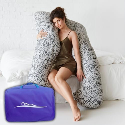 MAKOSAS KomfortKissen ORIGINAL - Premium Orthopädisches Kuschelkissen | Körperkissen | Seitenschläferkissen - Für besseren Schlaf und gegen Rückbeschwerden, 100 x 150 cm (Latte - Baumwolle)