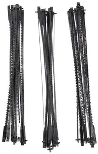 36Pcs Scroll Saw Blades 127mm Carbon Steel Fretsaw Blades with Pin 15/18/24 Teeth Standard Fine Cut Saw Blades