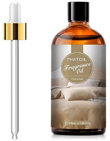 Fresh Linen Fragrance Oils for Aromatherapy, Essential Oils for Diffusers for Home, Perfect for Diffuser, DIY Candle and Soap Making, DIY Scented Products - 100ml