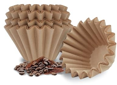 Disposable Small Coffee Filters,100PCS Unbleached Basket Coffee Paper Filter for Ninja Pods & Grounds Specialty Single-Serve Coffee Maker PB051 PB041, Kalita Wave Dripper 155, 1-2 Cup