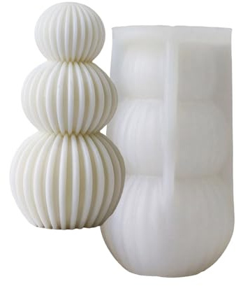 Forma de vela redonda inspirada en rayas con forma de vela esférica para proyectos artísticos y estilo casero