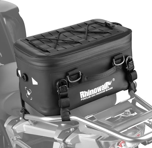 Rhinowalk Borsa da moto impermeabile per moto, borsa termica per la fotocamera, borsa termica per il casco, borsa per il sedile posteriore, borsa per il trasporto