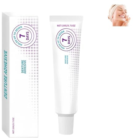 Thermoplastic Denture Adhesive Cream,Dental Glue for False Teeth,Crowns & Veneers,Tooth Repair Glue,Denture Cushion Adhesive,Denture Repair Kit,denture fixative,Den/ture Silicone Reline Kit