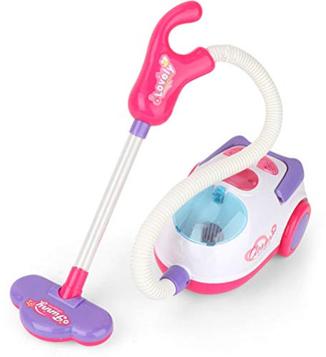 Generic Enfant Semblant Aspirateur Jouet Sûr et Amusant Simulation Réaliste Aspirateur pour Enfants Jouets éducatifs pour Jeu de Rôle (Rosé)